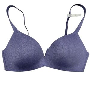 Ambrielle 38D Full Figure Bra Blueish Purple Full‎ Coverage